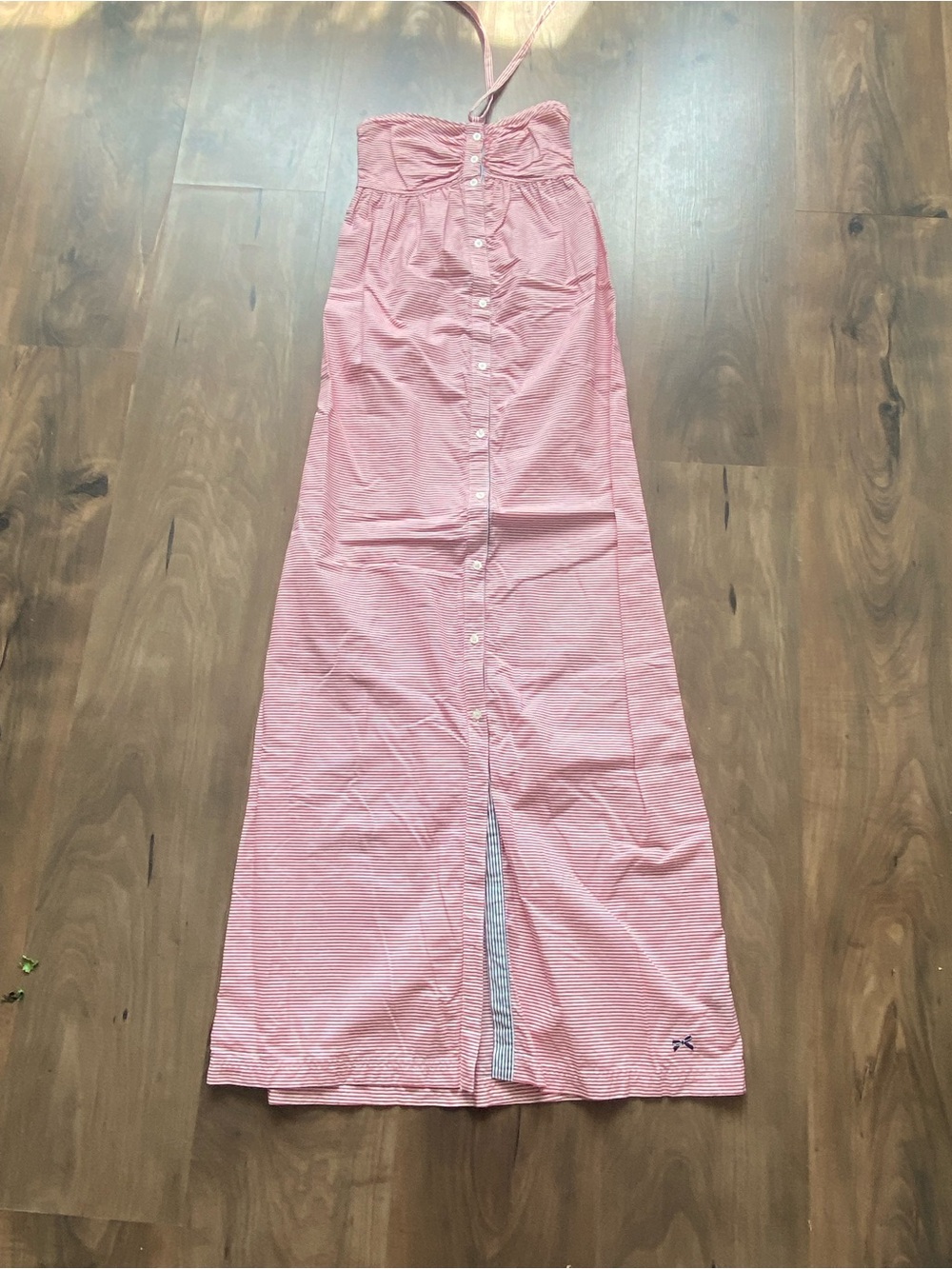 Tommy Girl Pink Striped Button-Front Maxi Dress